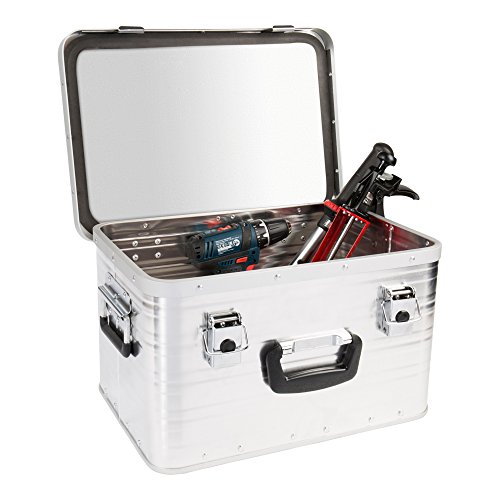 STIER Alubox I 29L Volumen I Gummidichtung im Deckel I 3 Tragegriffe I Stapelbox I Robuste Rahmenkonstruktion I Aluminiumbox I Hebelspannverschlüsse I Formstabilität I Transportbox I - 2