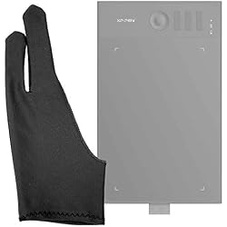 DURAGADGET Guante para Tableta Gráfica XP-Pen Deco 03, XP-Pen Star 06, XP-Pen 22E Pro, XP-Pen Artist 12 - Profesional - Color Negro