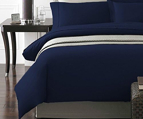Hotel 5th Ave New York Collection Luxurious Ultra Soft Duvet Cover, Navy, Twin, Set of 2