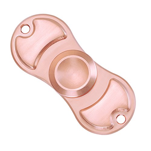Amrzzi Hand Spinner Fidget Toy- Funny Stress Relief Toy For Kids & Adults  Top Speed Spin 2-6 Fiddle Sensory Toy - Durable 100% Rose Copper & Ceramic Bearing Finger ADHD Fidget Desk Toy To Help Focus (Rose Copper)