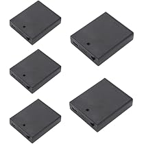 4x AA Batteriehalter Mit Schalter & Kabel – Aufbewahrungsbox Für 4 AA-Batterien, Inkl. Schraubkappen (4 Stück)