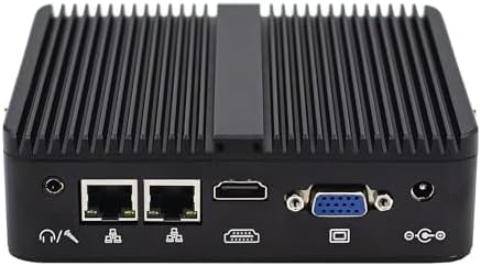 WEIDIAN Industrial Fanless Mini PC sin Ventilador J5005, 8GB RAM 256GB SSD, Win 11 Pro 2xCOM RS232, 2xGigabit LAN, 2xDisplays HD VGA PC Ordenador for Industrial Negocio Oficina Auto Power On