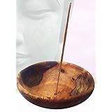 Olivenholz Stäbchenhalter Räuchergefäß Räucherstäbchen “ulivo nr.5” Halter zum Räuchern von Räucherstäbchen, Räucherzubehör