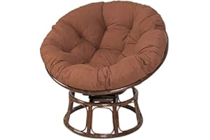 Morbuy Cojines sillas Jardin papasan, Suave y Acogedor Cojín Redondo Poliéster Cojín de Sillón para Interiores Exteriores Sala Cojín de Asiento (marrón,60x60CM)
