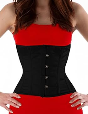 Echtes Korsett Satin Taillenkorsett Schnürkorsett Taillenreduktion Mieder Corsage Unterbrustkorsett, Body Shaper...