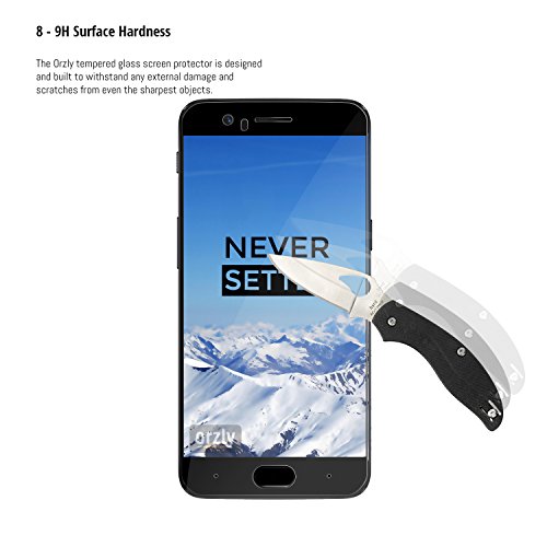 Protectores de Pantalla OnePlus 5  PACK DE DOS Orzly Pro-Fit Protector de Pantalla de Cristal Templado para el OnePlus 5  Cobertura Completa de la Pantalla  - con borde en NEGRO