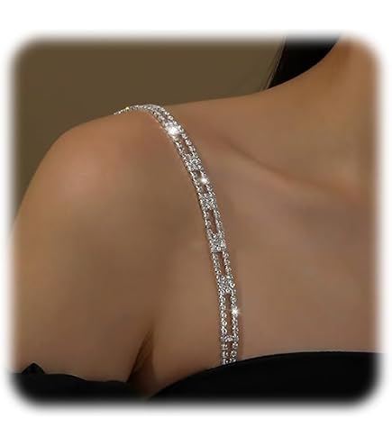 Bretelles Strass Réglables Et Antidérapantes FloralGrace - Pour Soutien-gorge Et Robes Sans Bretelles - Noir - Idéales Mariage, Soirée, Quotidien - 11