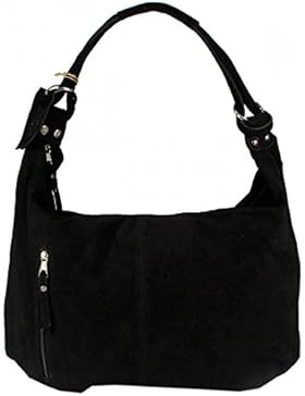 Corese Premium - große Schultertasche Hobobag Handtaschen UsedLook StoneWashed Wildleder Henkeltaschen Shopper...