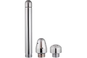 JUGUTA Lavativa, 1 Pieza, Varilla De Ducha Con 3 Cabezales Para Limpieza Anal Sistema Colónico, Color Plateado, 15Cm Largo.