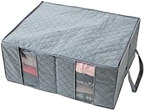 Zhide 130L Folding Bamboo Charcoal Quilt Sweater Blanket Closet Transparent Windows Storage Bags Case Box