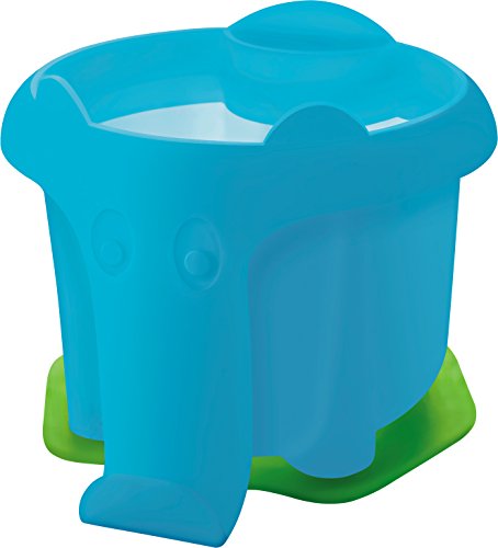 Pelikan Wasserbecher im Elefanten-Design mit Pinselhalter / Kombi-Set (Wasserbecher, Malschürze & Pinsel-Set, Blau) - 2
