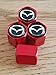Produktbild Speed Demon Mazda Black TOP Matt rot Rad Ventil Dust Caps von Uns nur MAZDA2 Sport CX-3 MX-5 MAZDA3 MAZDA6