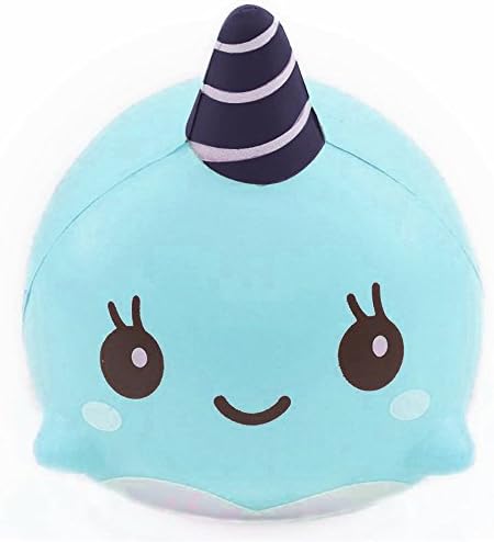 Lurcardo Kawaii Slow Rising Squishy Toys,Soft Whale Cartoon Soft Cute Fun Scented Decompression Toys Stress Relief Toys for Kids Adults,Lovely Toy Keychain Cell Phone Pendant Strap Gift Home Décor (Blue)
