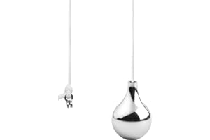 NewZC Bathroom Light Pull Cord Handle with 150cm Long Nylon Pull String Extension Connector Chrome Pull Cord End Extender for Bedroom Toilet Shower Ceiling Light Fan Switch and Blind - Silver