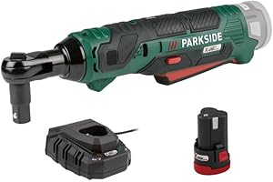 PLAYTIVE Parkside 12V Cordless Ratchet + 1 Adaptor ³⁄₈ - ¹⁄₂ with Battery & Charger