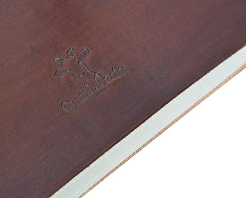 Notizbuch Gusti Leder „Ela“ DIN B5 Echtes Leder | Handgeschöpftes Papier Nachfüllbare Seiten | Recyclebar | Traditionelles Lederaccessoire Blanko Glatt Ohne Motiv P17 - 7