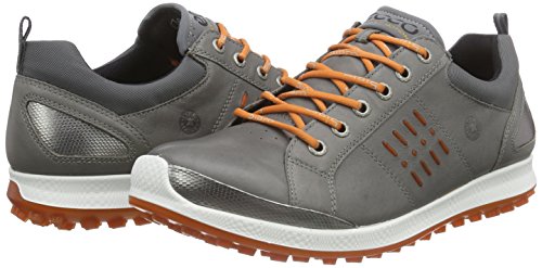 2016-ECCO-Biom-Hybrid-2-Hydromax-Gore-Tex-Waterproof-Yak-Leather-Mens-Golf-Shoes-Warm-GreyOrange-41-EU