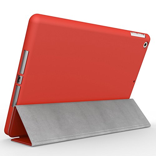 Khomo iPad Air 2 Hülle Case Rot Rotes Gehäuse mit doppelten Schutz ultra dünn und leicht, Smart Cover – Dual Red - 5