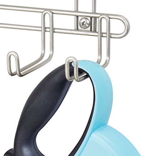 mDesign Schlüsselbrett mit Briefablage in weiß – ideal zum Aufhängen von Schlüsseln, Hundeleinen oder Handtaschen im Eingangsbereich – praktisches Schlüsselboard zur Wandmontage - 4