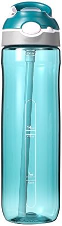 Sports Water Bottle Tritan BPA-Free One Click Open Leak Proof Bottle Cap Sports, Fitness &amp; Gym Water Bottle 750mL (Cyan)