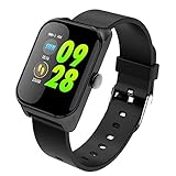 KDSFJIKUYB Smartwatch Mulit-Sport Smart Watch 1,3-Zoll-IPS-Farbbildschirm-Armbanduhr-Unterstützung Benutzerdefinierte Schnittstelle Wettervorhersage Smartwatch, blau