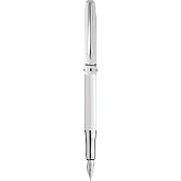 Pelikan Jazz Elegance Dolma Kalem, Orta U&ccedil;, Mavi M&uuml;rekkep Dolumu Dahil, Metal, Beyaz, Kutulu, 1 Adet (807081)