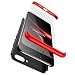 Produktbild Ququcheng Xiaomi Mi 8 Lite Hülle,Xiaomi Mi 8 Lite Schutzhülle[Mit Displayschutz] 3 in 1 Ultra dünn Hard Shell Case 360 Grad Schutz Tasche Etui Handyhülle Cover für Xiaomi Mi 8 Lite-Schwarz Rot