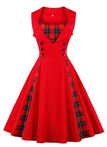 Vernassa 50s Retro Dresses Womens 1950s Vintage A Line Cotton | Desertcart  Gambia