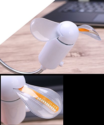 Ciaoed Mini USB LED Kreativ Cool Uhr Lüfter Einstellbare Flexible Schwanenhals Zeitanzeige Kühlventilator für PC Laptop - 4