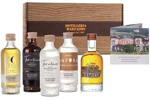 Confezione regalo "Set degustazione Mignon Marzadro" 5bt x 5cl.+ invito per 5 persone in Distilleria Marzadro