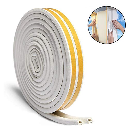 Preisvergleich Produktbild Qincling Wetter Streifen, Selbstklebend Tür Fenster Wetter entfernen Isolierung Streifen Zugluftstopper Streifen Fenster Zugluftdichtung D Typ 2,5 Meter