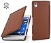 Produktbild StilGut Book Type Case ohne Clip, Hülle aus Leder für Sony Xperia M4 Aqua, Cognac
