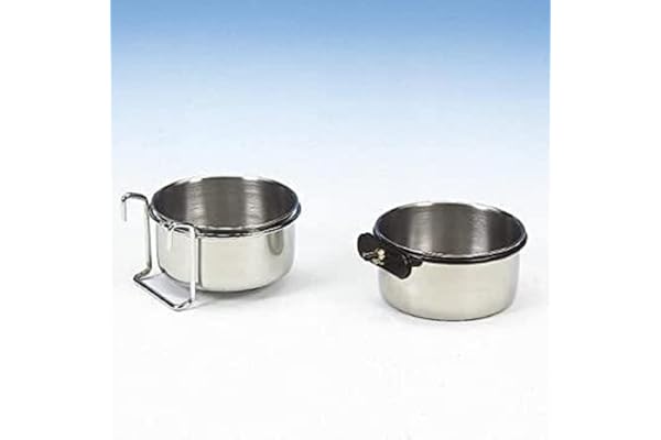 Nobby Mangeoire Inoxydable + 1 Vis pour Oiseau 0,60 L 12 cm