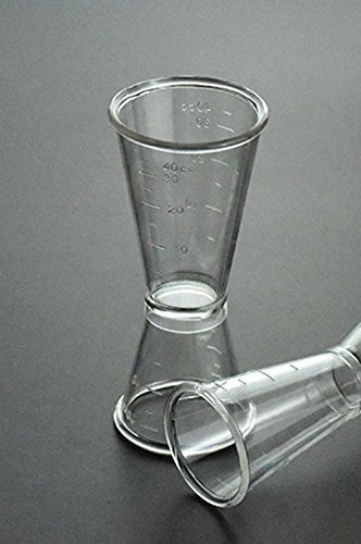asentechuk® 3 Doppel Cocktail Unze Tasse Bier Wein Messbecher Becher Bar Supplies 20-40cc durchsichtig - 2