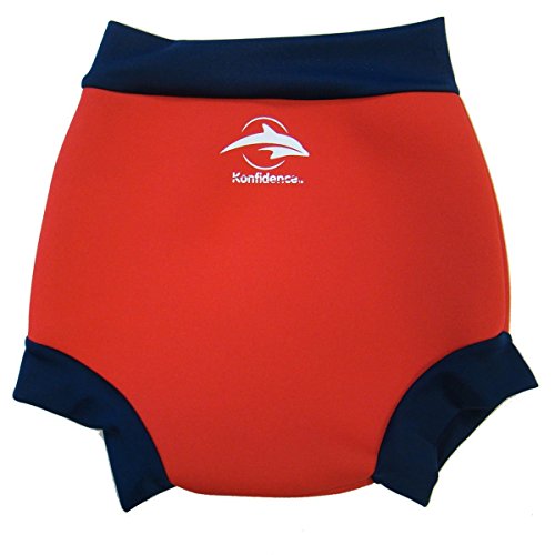 Konfidence NeoNappy Swim Nappy Cover - Red/Navy ,XX-Large (14 to 17 kg)