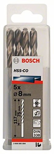 Bosch Pro Metallbohrer HSS-Cobalt (5 Stück, Ø 8 mm) - 5