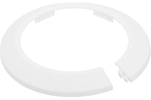 sourcing map Escutcheon Plate, 2Pcs 90mm - Fit 3.5" Outer Diameter Split Pipe Flange Water Pipe Cover Collar Decoration, PP Plastic Plumbing Cover Plates (White)