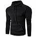 Produktbild Herren Slim Fit Pullover Mode Baumwoll T-Shirts Männer Langarm Casual Tops (M, Schwarz)