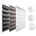 Produktbild KINLO Duo Rollo 60 x 150 cm(BxL) Weiß Doppelrollo mit Bohren lichtdurchlässig und verdunkelnd Verdunklungsrollo Sonnenschutzrollo mit Kettenzug