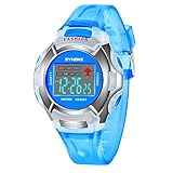 HEATLE Uhr Ansehen 1PC Gute Qualität Multifunktion Kinder Jungen Student Wasserdicht Sportuhr Led Digital Date Armbanduhr Für SYNOKE (1PC, Blau)