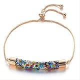 ADECUADO PARA TODAS LAS EDADES - PERFECTO PARA CUALQUIER OCASIÓN: Esta pulsera de cristal para mujeres es el regalo perfecto - forme la Lista de deseos de esa mujer especial en su vida, ya sea una novia cuyo cumpleaños se acerca, Mamá Navidad presente, el regalo de aniversario de la esposa o para obtener una sonrisa de la hija adolescente que solía ser la niña de papá.
