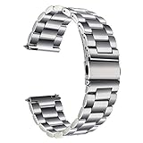 TRUMiRR Gear S3/Galaxy Watch 46mm Armband Metall, 22mm Quick Release Uhrenarmband Edelstahl Metall Ersatz Band für Samsung Gear S3 Frontier/Classic, Galaxy Watch 46 mm