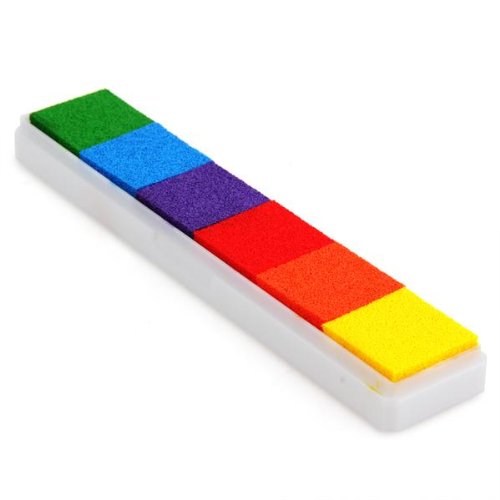 Almohadilla Tinta para Sello Tamp  n 6 Colores Oscuro para Ni  os No T  xico