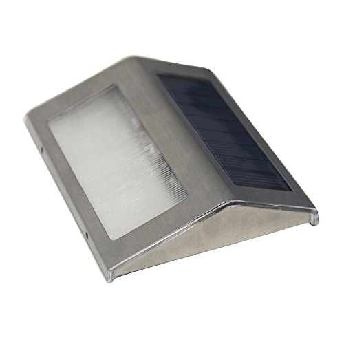Signstek 4 Stk 3 LED Solar Wandleuchte Gartenleuchte Treppenbeleuchtung aus Edelstahl „CE + ROHS“ - 6
