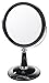UV Finish Pedestal Mirror with Swarovski Elements Black/Chrome True Image x7 Magnified 29cmx17.5cm