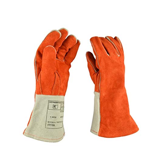 spécifications ZXH77f Gants De Barbecue par LeaSeek - Gants De Soudage Et Gants De Cheminée, Gants De Barbecue, Gants De Barbecue, Gants De Travail Renforcés en Cuir pour Poignets Renforcés