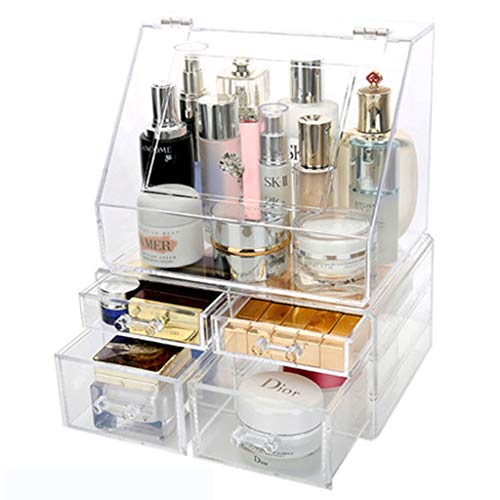 Preisvergleich Produktbild MAEKGX Aufbewahrungsbox Große Kapazität transparent für die einfache Aufbewahrung von Kosmetika, Schmuck, Bädern und Arbeitsplatten,Drawers4