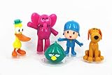 Altura: 5-8 cm. Pocoyo PVC Set 5 Personajes: Pocoyo Loula Elly Ronfotto Pato