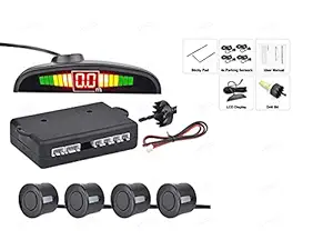 CARIZO Reverse/Back Parking Sensor LED Display (Set of 4) (Black) Compatible with Hyundai i20 Elite (2020-21)