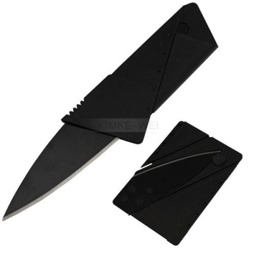 Kreditkarten-Messer ,Kreditkartenmesser, Faltmesser, Klappmesser, Camping-Messer, Taschenmesser Messer in schwarz, Outdoor/Survival Messer Utility Knife Multitool - 2